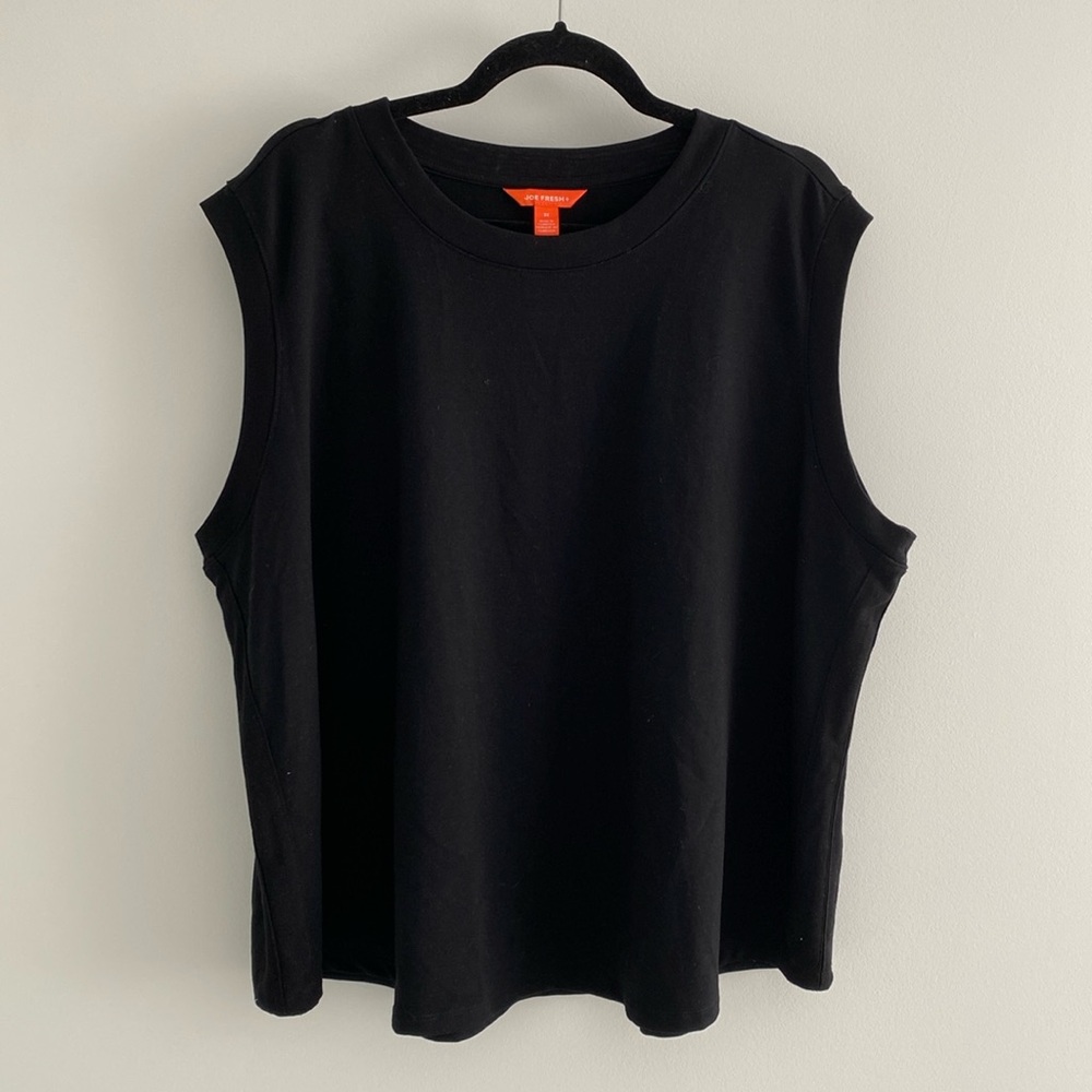 Joe Fresh Women’s plus size black muscle shirt - size 3XL